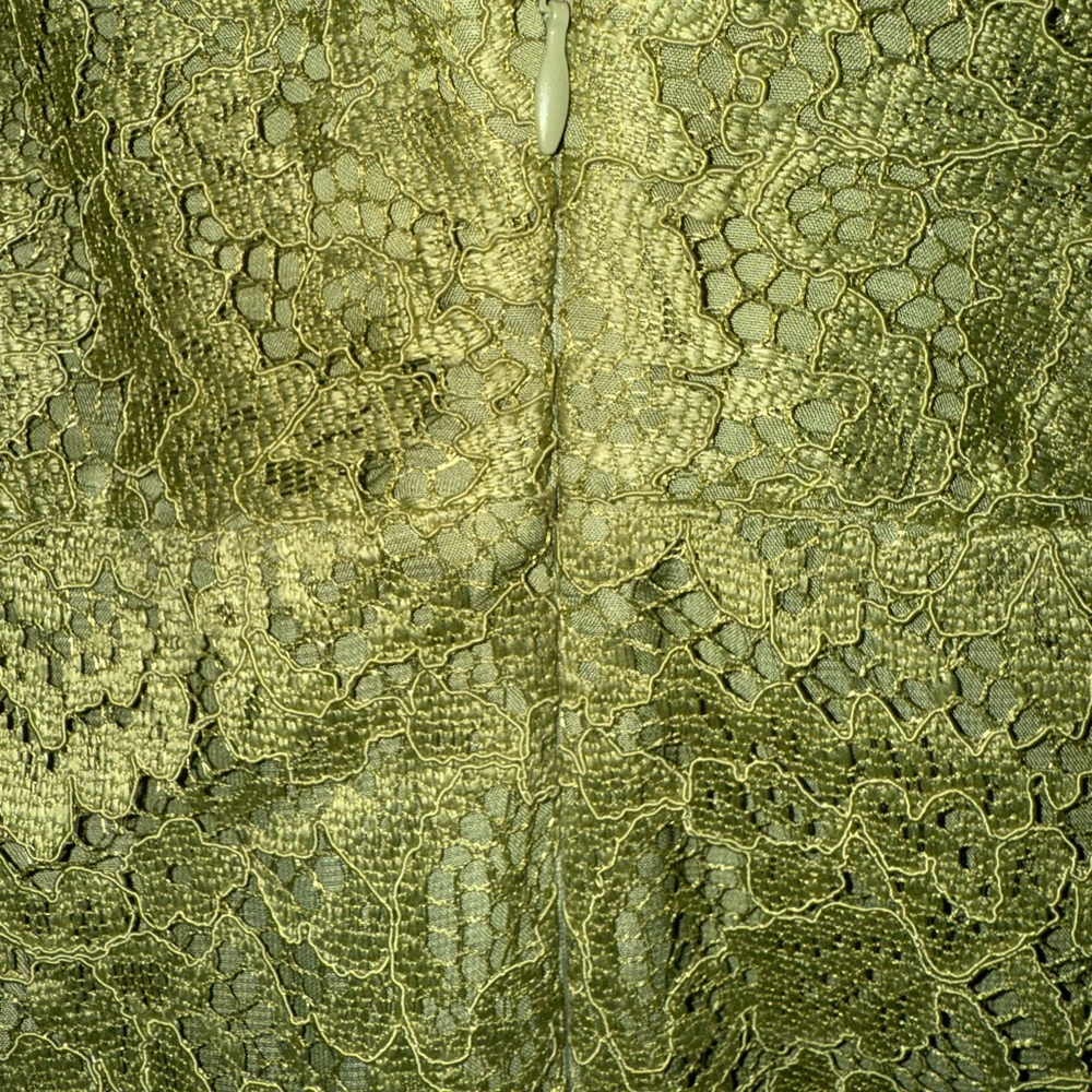 Betsey Johnson Olive Lace Long Sleeve Dress